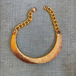 Unique Hammered Gold Statement Necklace
